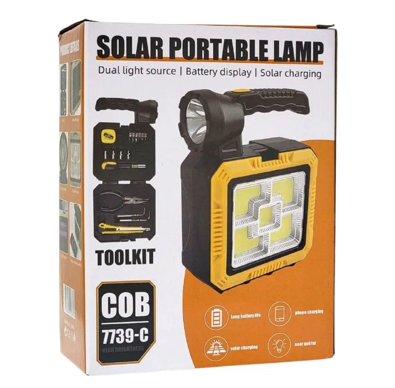 Linterna Carga Solar Kit Herramientas