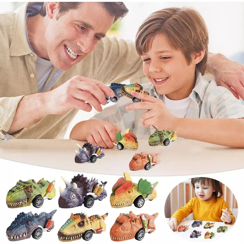 Set 6 Autos De Dinosaurios