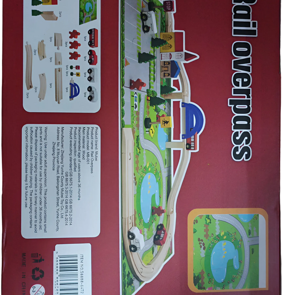 Juego De Vías De Tren De Madera