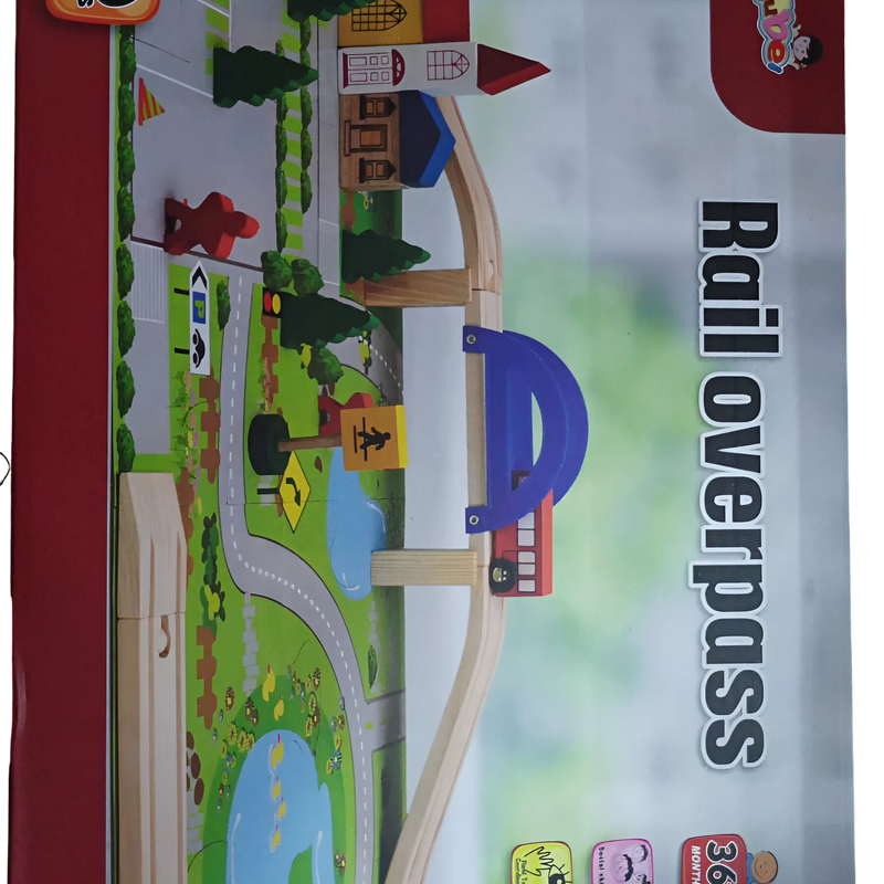 Juego De Vías De Tren De Madera