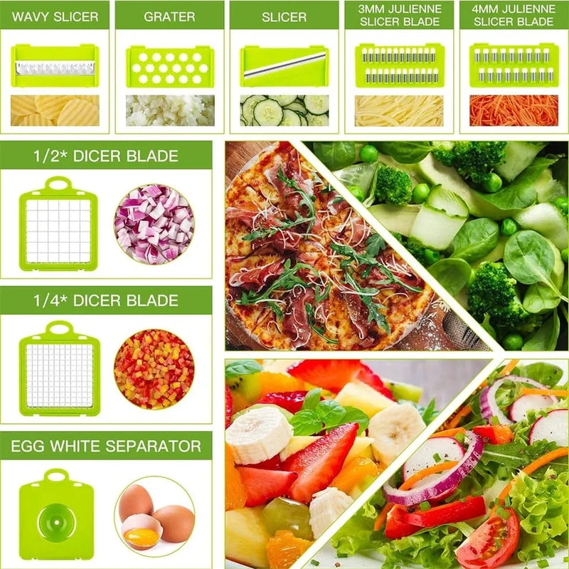 Picador Cortador Verduras Nicer 14 En 1