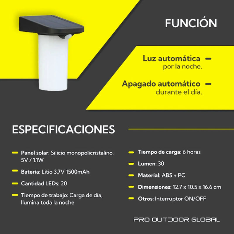 Pack 6 Unidades Aplique Solar Vertical - Varietas Chile - Santiago