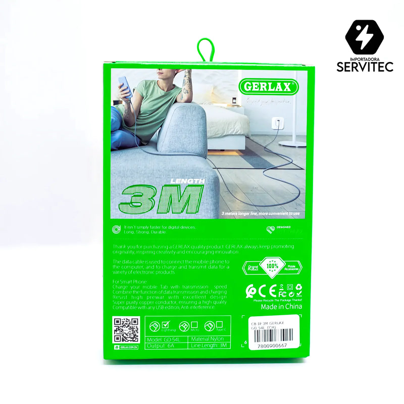 Cable Ip 3M Gerlax Gd 54L - Varietas Chile - Santiago