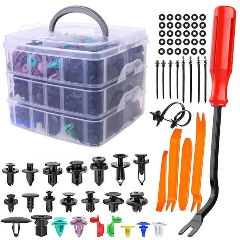 Kit Clip Broche Retención Plástico Auto