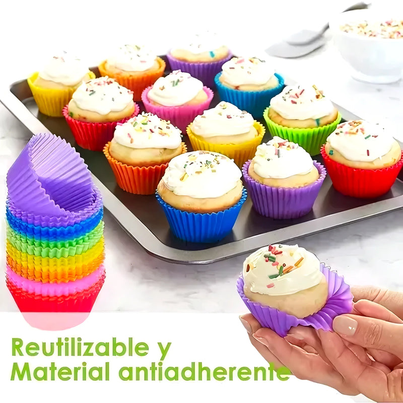 12 Moldes Para Cupcakes Silicona - Varietas Chile - Santiago
