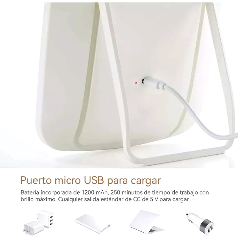 Espejo Rectangular Led Con Luz Ideal Par - Varietas Chile - Santiago