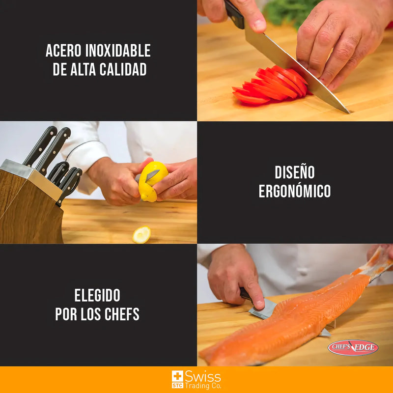 Chefs Edge 10Pz Acero C Bloque Afilador - Varietas Chile - Santiago
