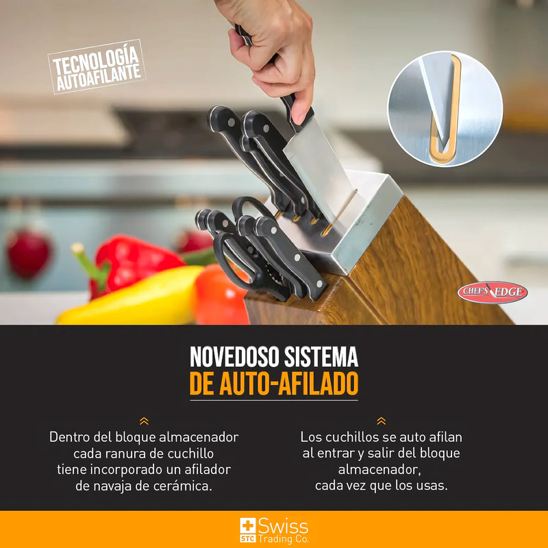 Chefs Edge 10Pz Acero C Bloque Afilador - Varietas Chile - Santiago