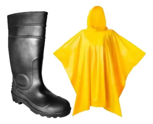 Botas Pvc Regalo Capa Impermeable T 36