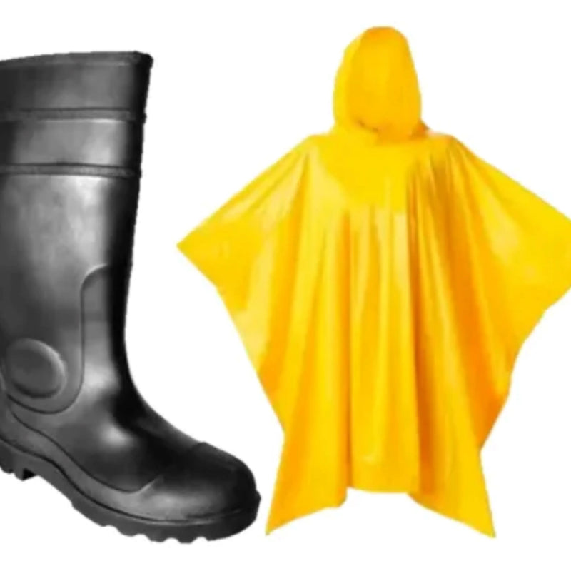 Botas Pvc Regalo Capa Impermeable T 40