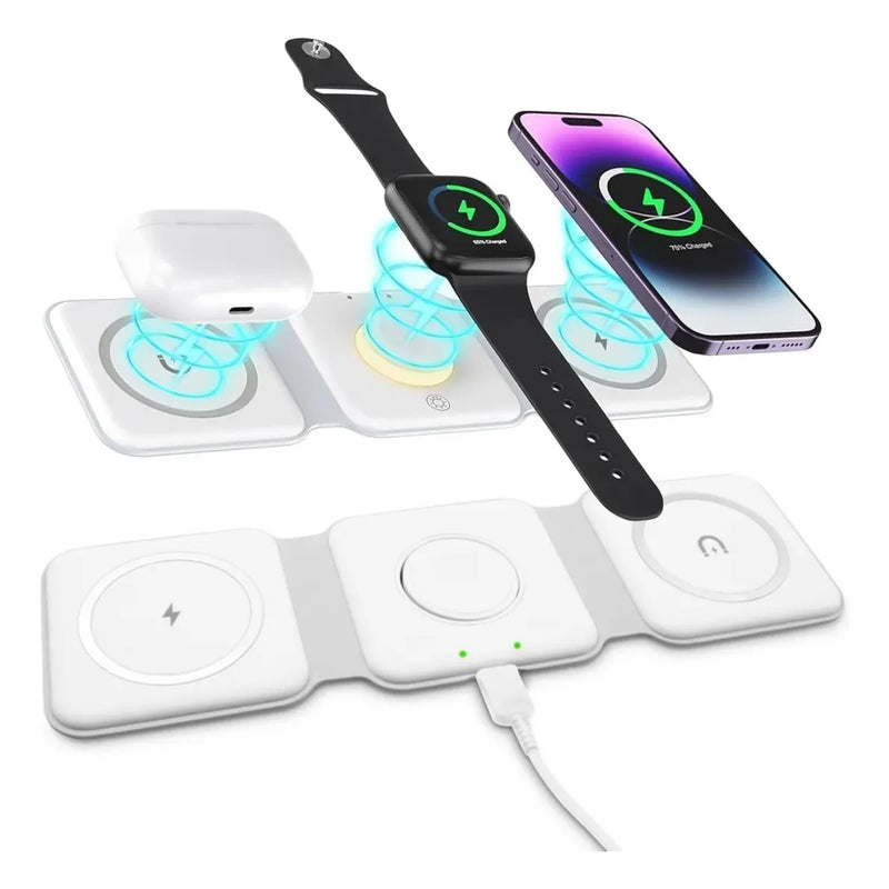 Cargador 3 En 1 Inalámbrico