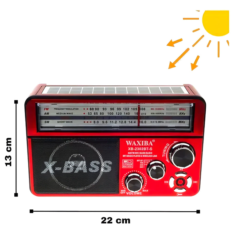 Radio Portátil Carga Solar Waxiba - Varietas Chile - Santiago