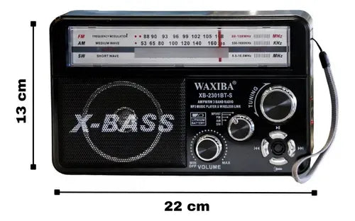 Radio Portátil Carga Solar Waxiba