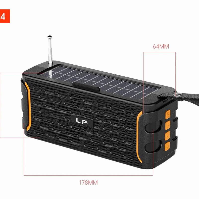 Parlante Bluetooth Radio Carga Solar