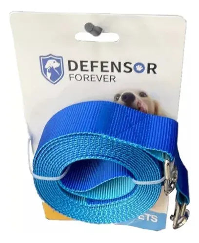 Correa Plana Resistente Para Perro Azul