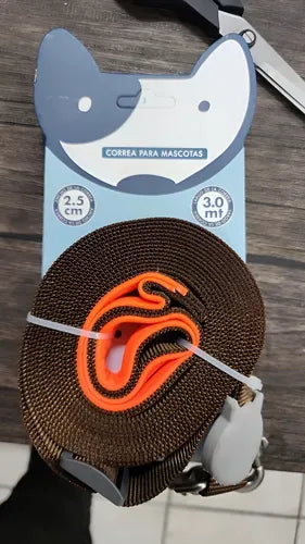 Correa Para Perro Agarre Acolchad Marrón