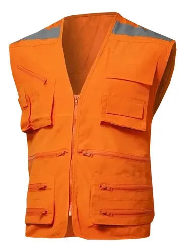 Chaleco Geologo Gabardina Naranja T Xl