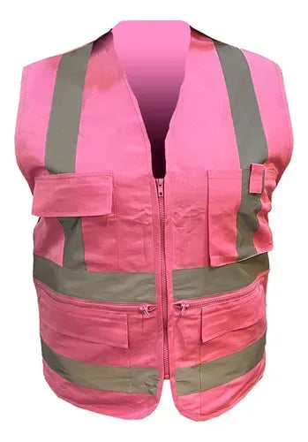 Pack Casco Chaleco Guante Rosa Talla Xl