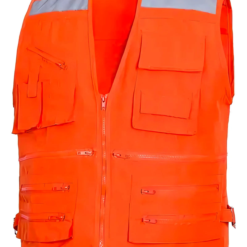 Chaleco Geólogo Poplin Naranjo Talla Xxl - Varietas Chile - Santiago