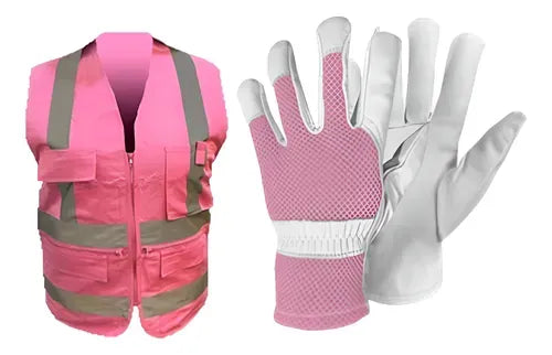 Pack Chaleco Geólogoguante Rosa Tallaxl