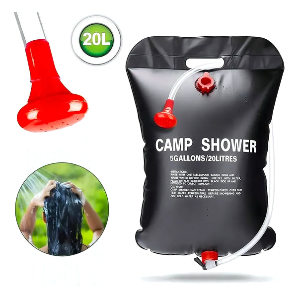 Bolsa Ducha Solar Portátil Camping 20L - Varietas Chile - Santiago