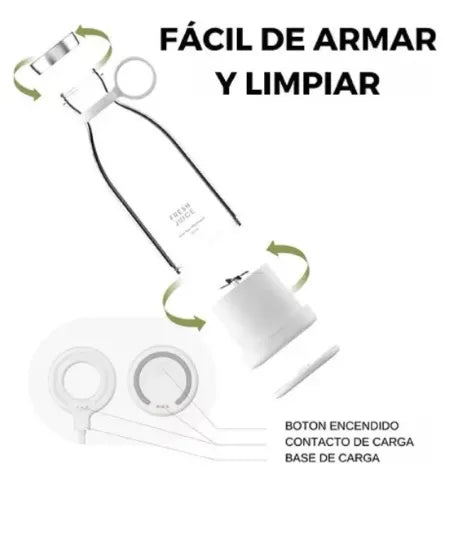 Botella Licuadora Recargable Portatil -en tu casa Chile - Santiago