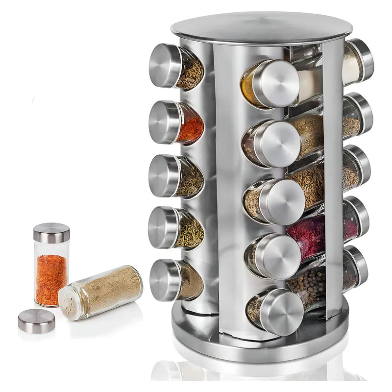 Especiero Giratorio Acero Inoxidable 20U