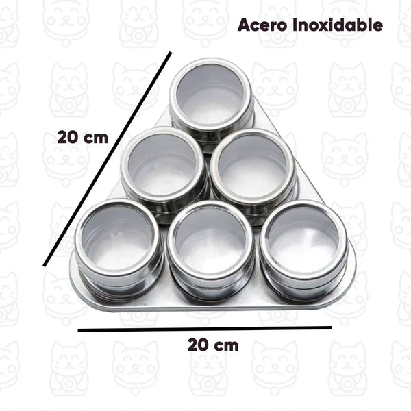 Especiero Magnetico Pimientero 6 Frascos