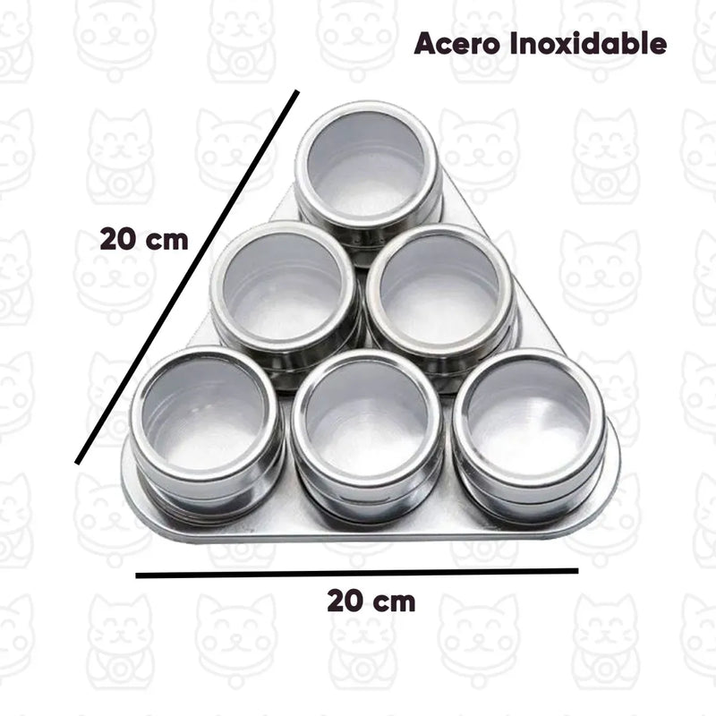 Especiero Magnetico Pimientero 6 Frascos