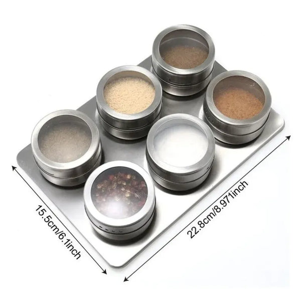 Especiero Magnetico Cuadrado 6 Unidades