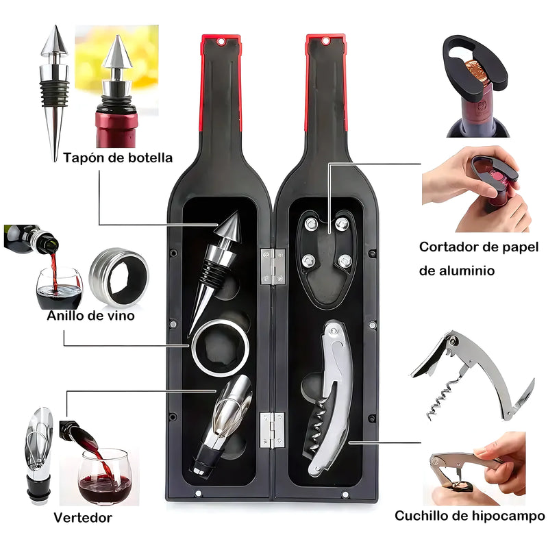 Juego Descorche De Vino 5 Accesorios - Varietas Chile - Santiago