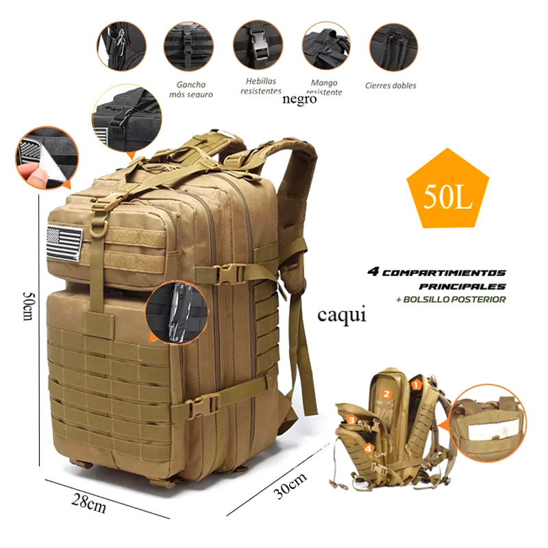 Mochila Táctica De 50 Litros Pentagon - Varietas Chile - Santiago