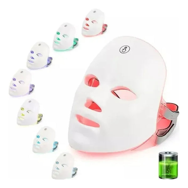 Máscara Led 7 Núcleos Fototerapia Facial