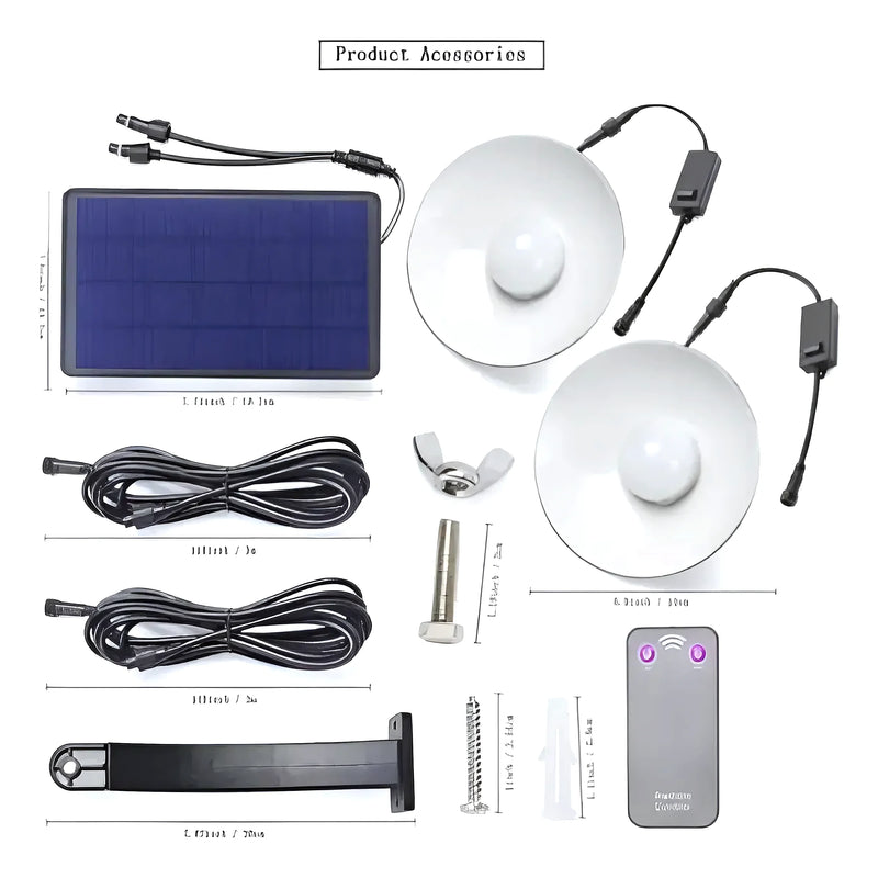 Doble Lampara Solar 240W Blanco Control - Varietas Chile - Santiago