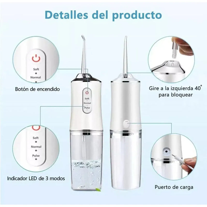 Irrigador Bucal Limpiador Dientes 4 Boqu