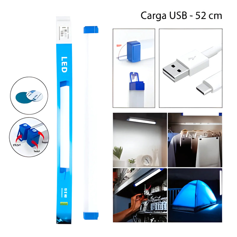 Tubo Led 52 Cm Recargable Usb - Varietas Chile - Santiago