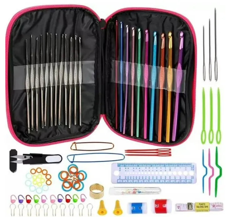 Set Agujas Crochet Tejer 100 Piezas