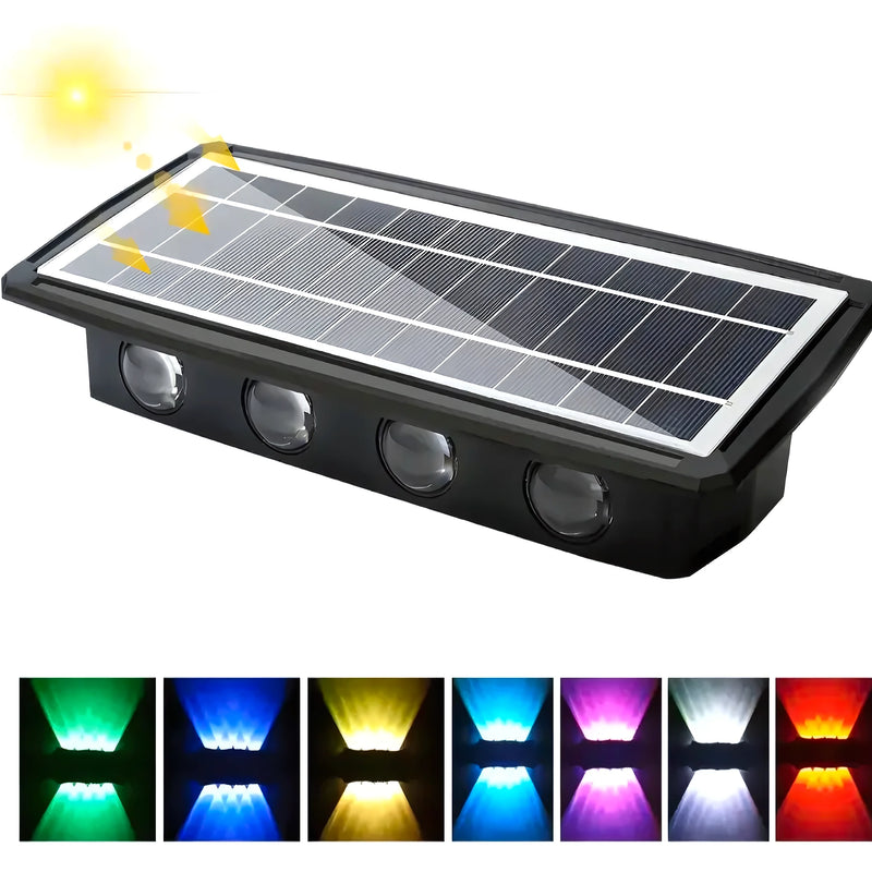 Aplique Lampara Pared 8 Led Solar Rgb - Varietas Chile - Santiago