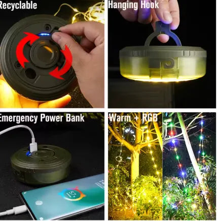 Lampara Emergencia Camping Solar Cinta