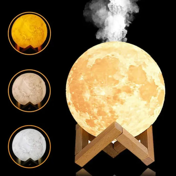 Humidificador Lampara Luna Led Difusor