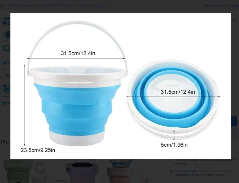 Mini Lavadora Portátil Plegable