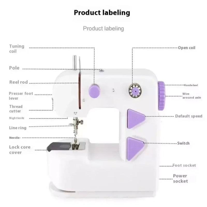 Maquina Coser Compacta Portátil 12 Punta