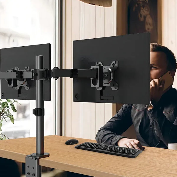 Soporte Doble Monitor Click Giratorio -en tu casa Chile - Santiago