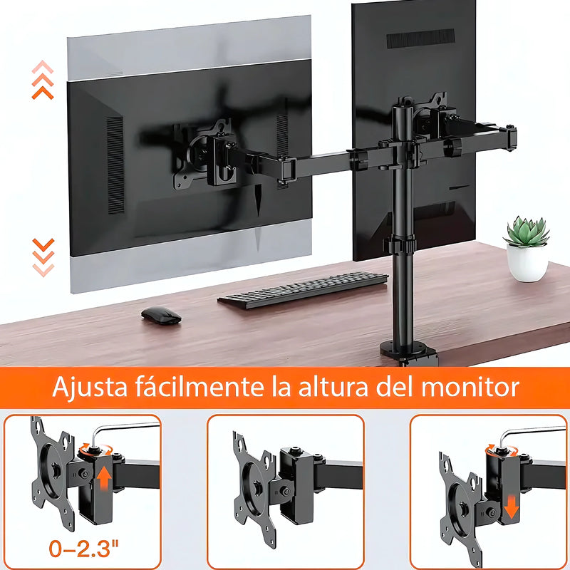 Soporte Doble Monitor Click Giratorio - Varietas Chile - Santiago