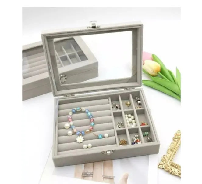 Caja Joyero Organizador Aros Anillos