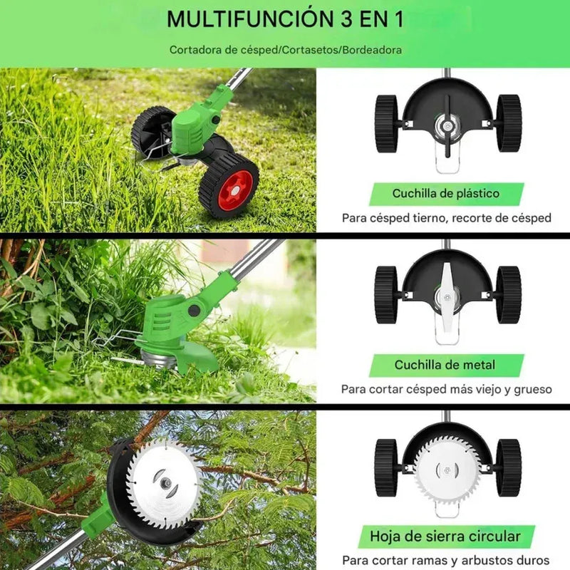 Cortadora De Pasto Inalambrica Con Rueda