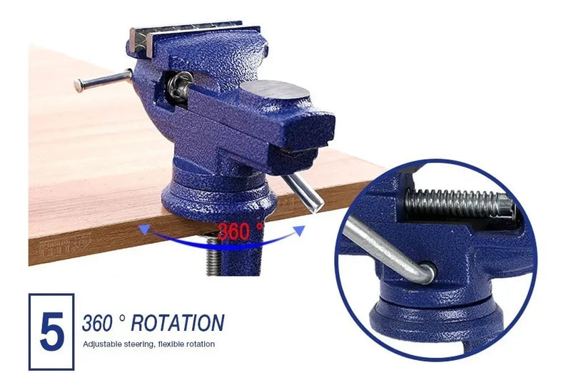 Prensa Tornillo Mecanico Giratorio Mesa