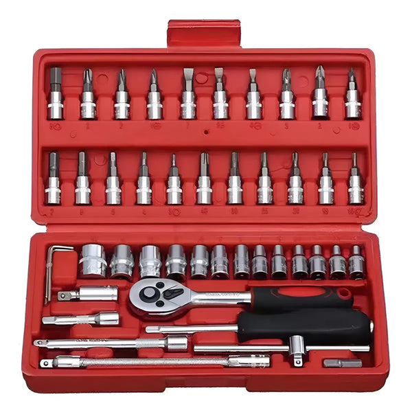 Caja Herramientas Mecánicas Dados 46Pc