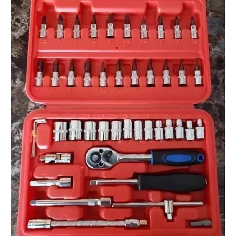 Caja Herramientas Mecánicas Dados 46Pc