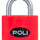 Candado Poli Pop 32 Mm Colores Rojo
